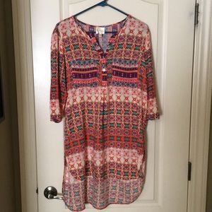 Boho long top